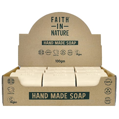 Faith in Nature Box of 18 Unwrapped Natural Hand Made Hemp Soaps