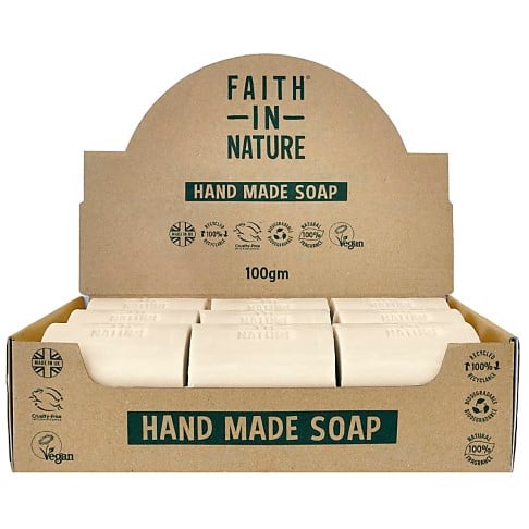 Faith in Nature Box of 18 Unwrapped Natural Hand Made Lavender Soaps