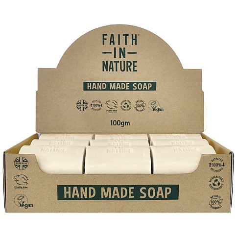 Faith in Nature Box of 18 Unwrapped Natural Hand Made Lavender Soaps