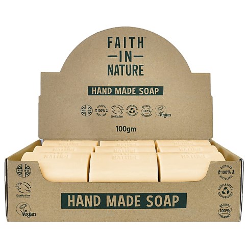 Faith in Nature Box of 18 Unwrapped Natural Hand Made Orange Soaps