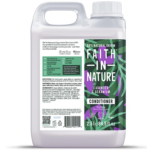 Faith in Nature Lavender & Geranium Conditioner - 2.5L