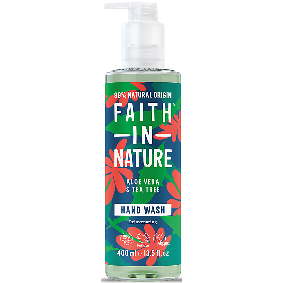 Photos - Soap / Hand Sanitiser Faith in Nature Aloe Vera & Tea Tree Hand Wash - 400ml FINHANDALOE400ML 