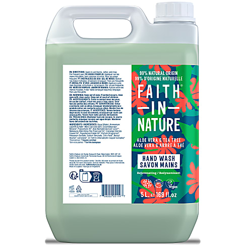 Faith in Nature Aloe Vera & Tea Tree Hand Wash - 5L