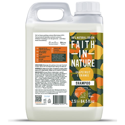 Faith in Nature Grapefruit & Orange Shampoo - 2.5L