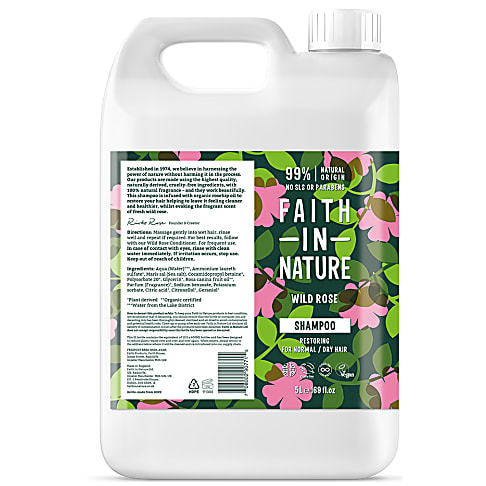 Faith in Nature Wild Rose Shampoo - 5L