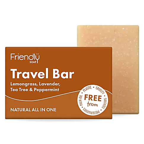 Friendly Soap Lemongrass, Lavender, Tea Tree & Peppermint Travel Bar