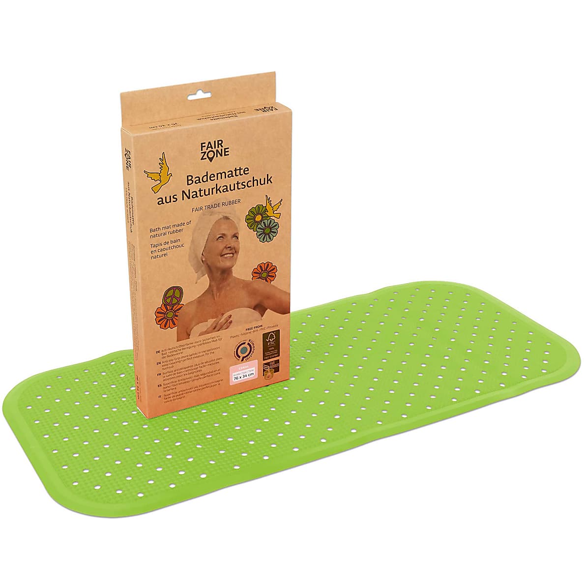 Big Bath Mat in Natural Rubber –