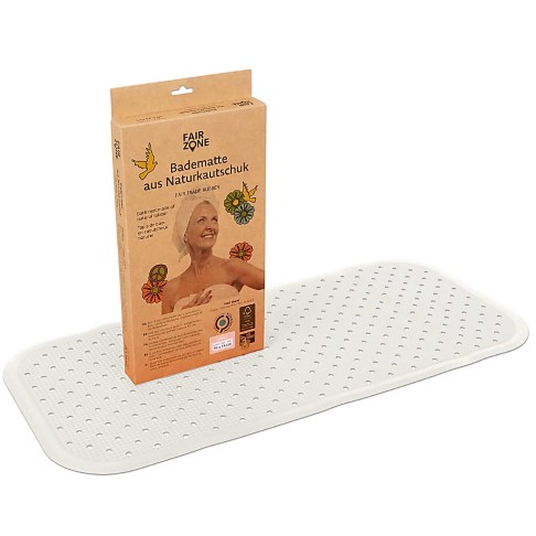 FAIR ZONE Bath Mat - Pearl White