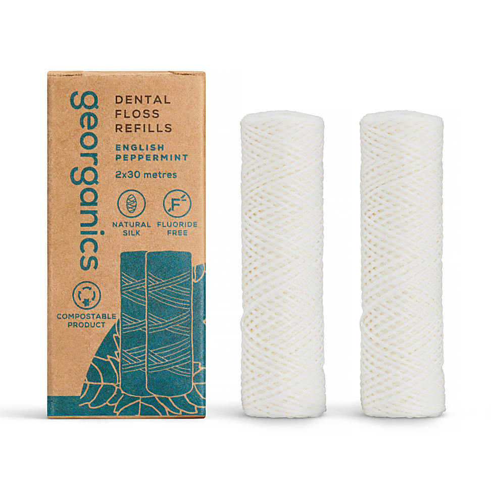 Georganics Plastic Free Dental Floss Refill - English Peppermint