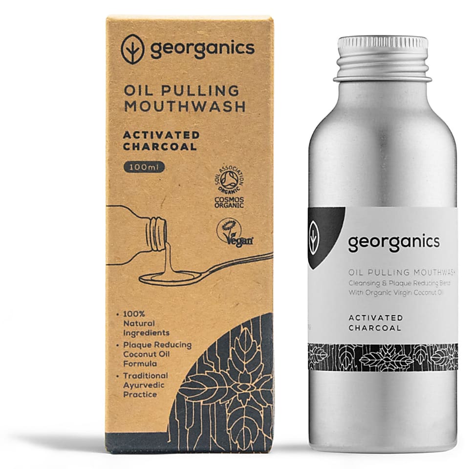 Georganics Oilpulling Mouthwash - Activated Charcoal 100ml
