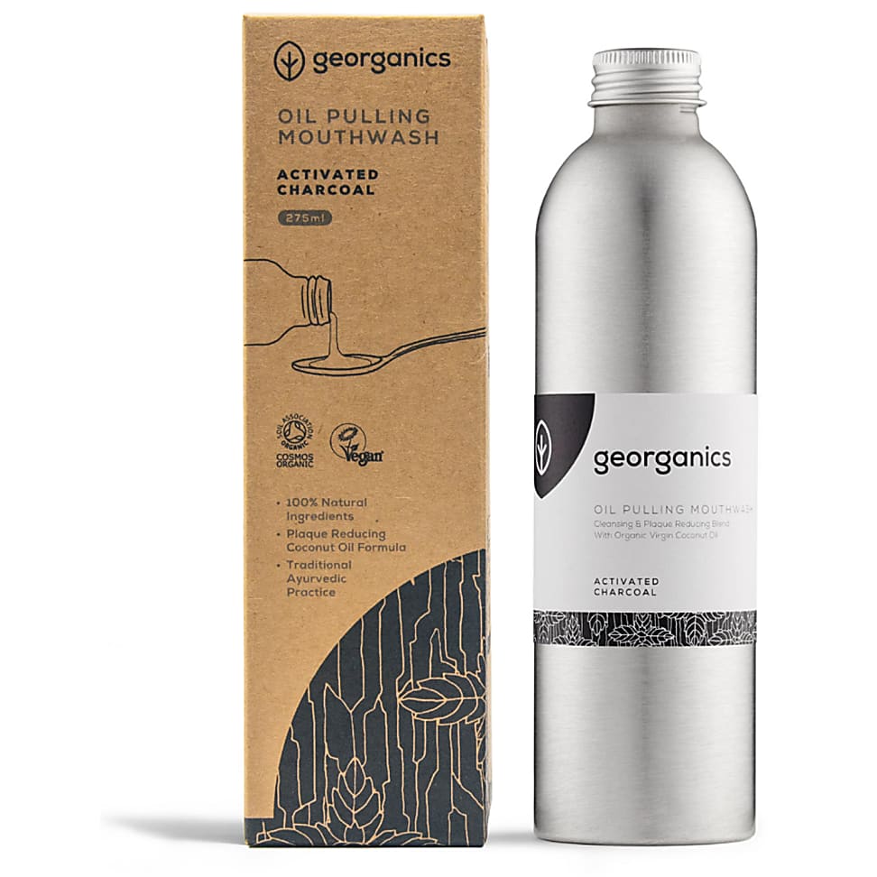 Georganics Oilpulling Mouthwash - Activated Charcoal 275ml