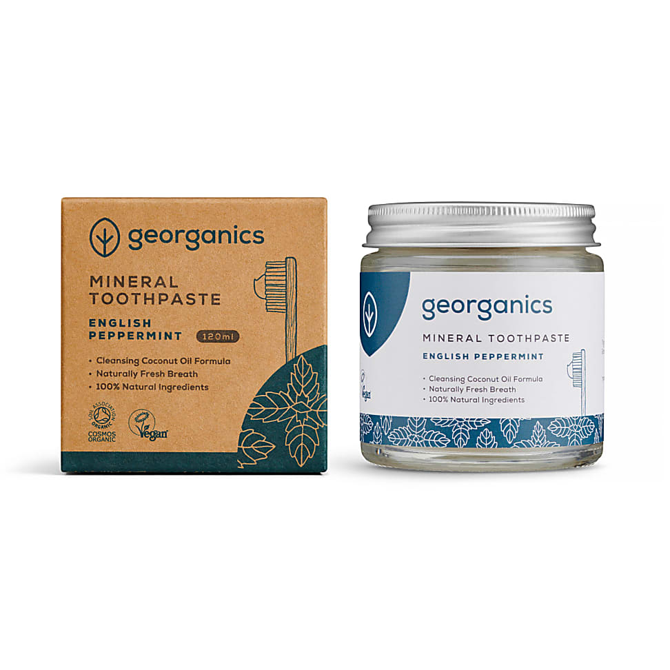 Georganics Fluoride Free Mineral Toothpaste - English Peppermint 120ml