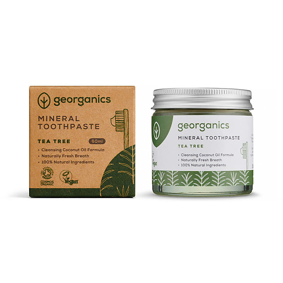 Georganics Fluoride Free Mineral Toothpaste - Tea Tree 60ml