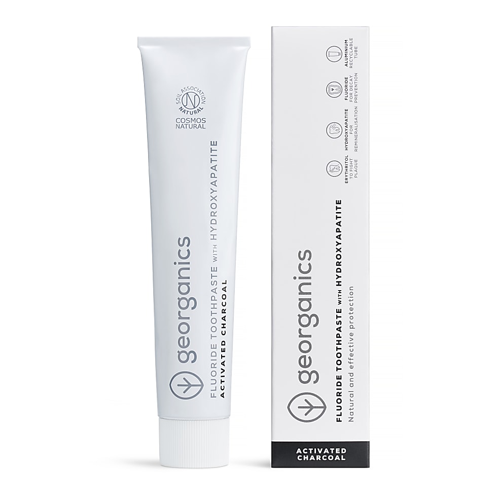 Georganics Fluoride Toothpaste with Hydroxyapatite - Activated Char...