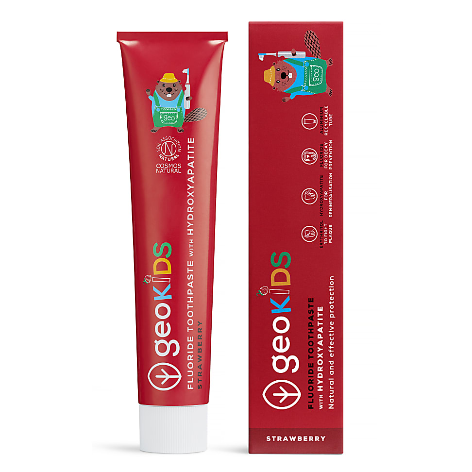 Georganics Kids Fluoride Toothpaste with Hydroxyapatite - Strawberry