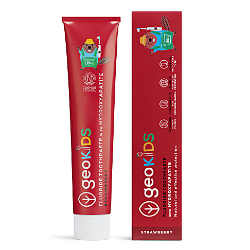 Georganics Kids Fluoride Toothpaste with Hydroxyapatite - Strawberry