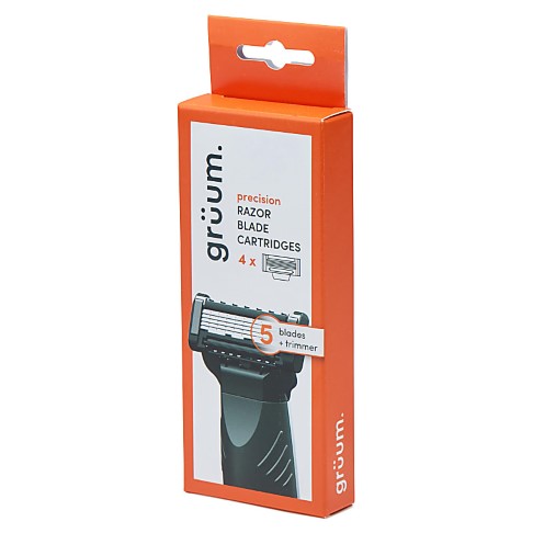 grüum Precision Razor Blade Cartridges - 4 pack