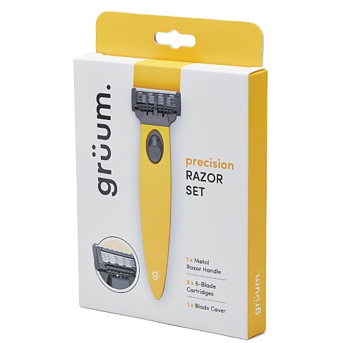 grüum Precision Razor Set - Citrus Yellow