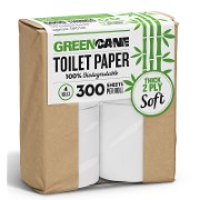 Greencane Paper Toilet Roll: 4 Pack of Sugarcane Toilet Paper