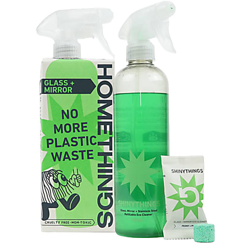 Homethings Glass & Mirror Eco Cleaning Spray Starter Pack (bottle + 1 tab)