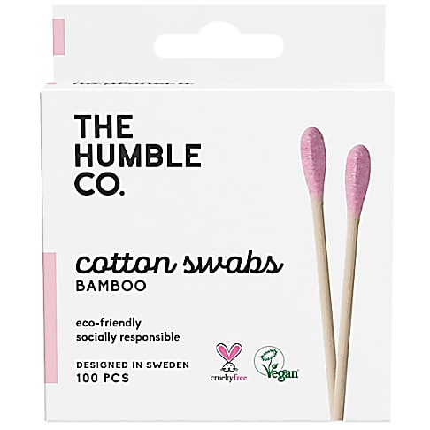 Humble Natural Cotton Swabs - Pink (100 pcs)