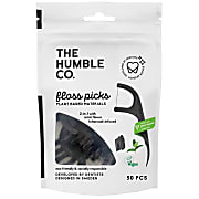 Humble Single Thread Floss Picks - Charcoal (50 pack)