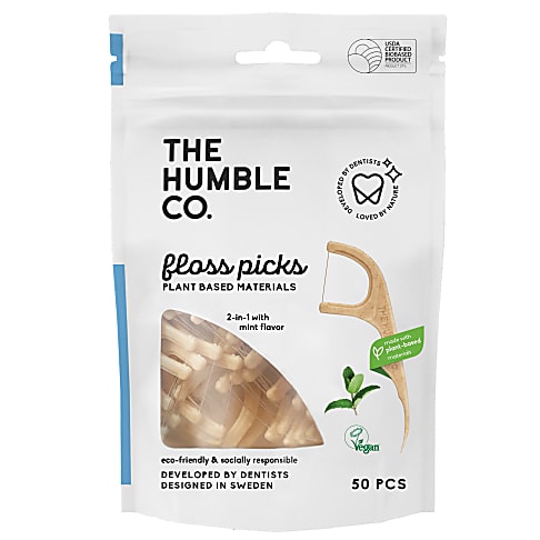 Humble Single Thread Floss Picks - Mint (50 pack)