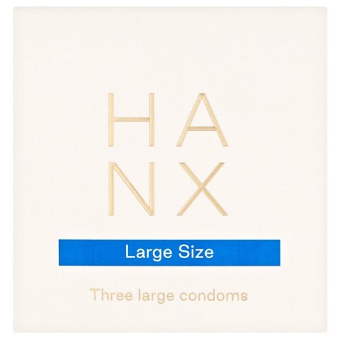 Hanx Ultra Thin Vegan Condom - Large Size (3 pack)