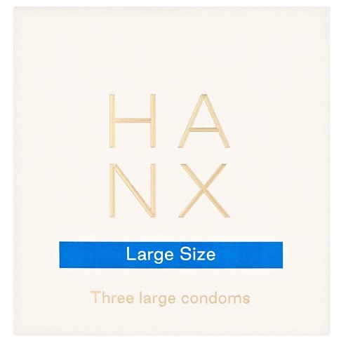 Hanx Ultra Thin Vegan Condom - Large Size (3 pack)