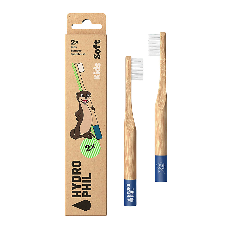 Hydrophil Kids Soft Bamboo Toothbrush - Otter Blue (2 pack)