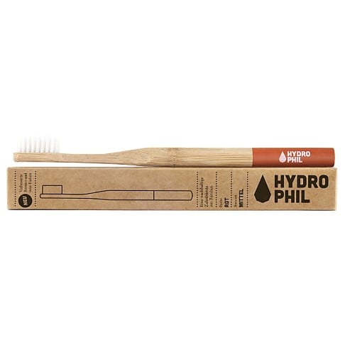 Hydrophil Bamboo Toothbrush Red Medium