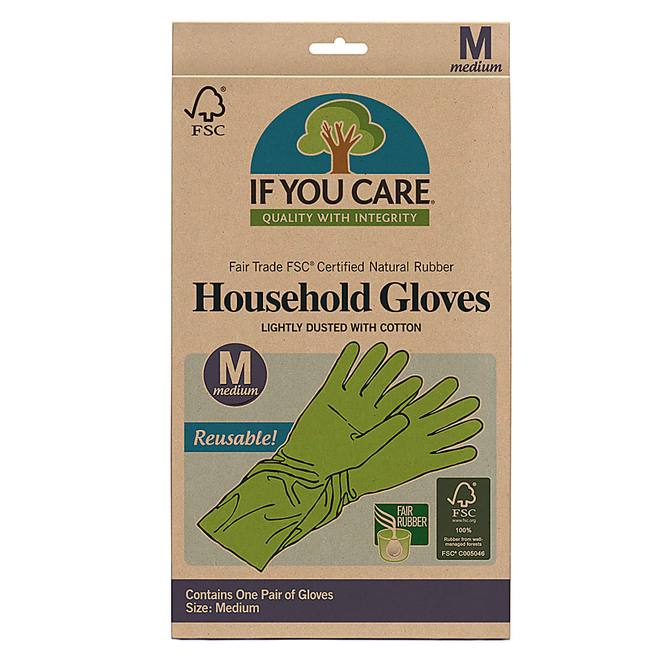 rubber If You Care Medium latex household gloves 