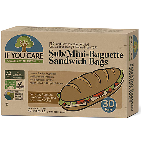 If You Care Paper Sub/Baguette bags - 30 bags