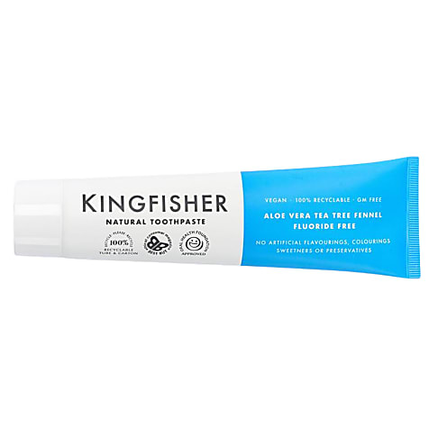 Kingfisher Fluoride Free Toothpaste - Aloe Vera, Tea Tree & Fennel