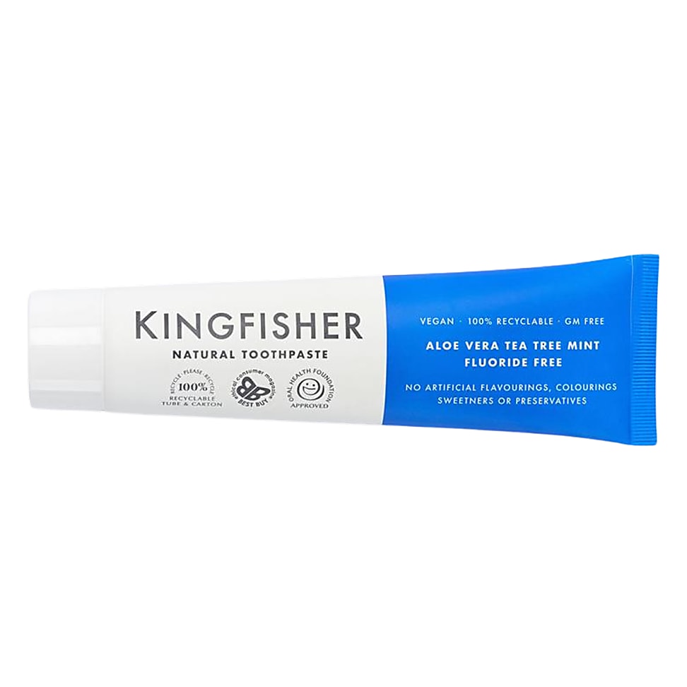Kingfisher Fluoride Free Toothpaste - Aloe Vera, Tea Tree & Mint