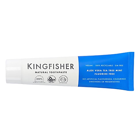 Kingfisher Fluoride Free Toothpaste - Aloe Vera, Tea Tree & Mint