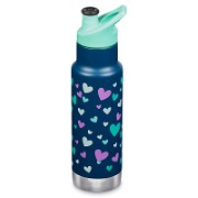 Klean Kanteen Children's Insulated Classic Sport Cap Bottle - Navy Hearts