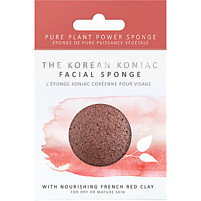 Konjac Facial Puff Sponge with French Red Clay - for dry & mature skin
