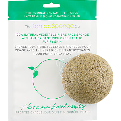 Konjac Facial Puff Sponge with Green Tea - for easily irritated, hyper-sensitive skin
