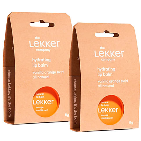 The Lekker Company Orange Vanilla Swirl Lip Balm Bundle