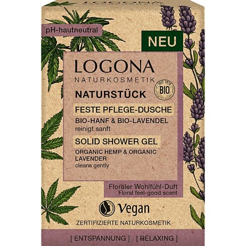 Logona Solid Shower Gel - organic Hemp & Lavender