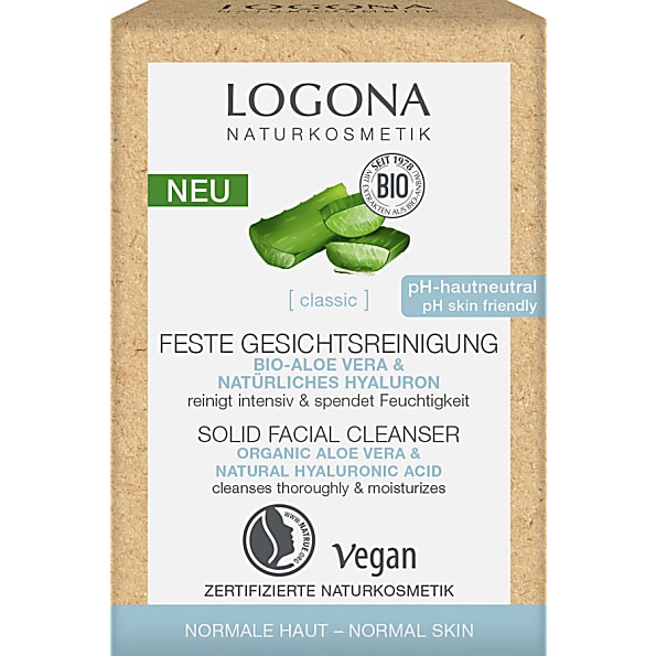 Photos - Facial / Body Cleansing Product Logona Solid Facial Cleanser - organic Aloe Vera & natural Hyaluron... LOG 
