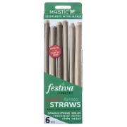 Maistic Natural Drinking Bamboo Straws - 6 pack