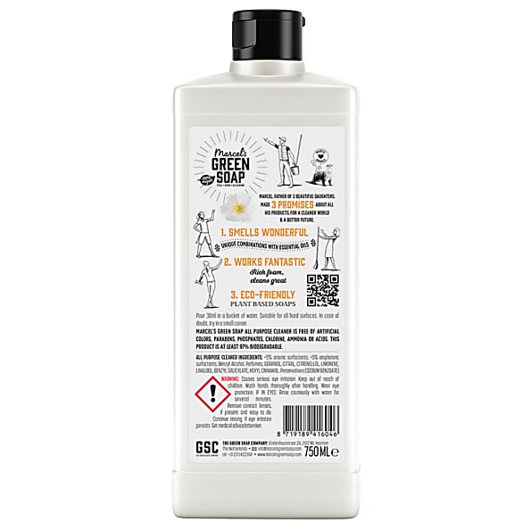 Marcel's Green Soap Allzweckreiniger Refill – Basilikum & Vetiver, 500 Ml, Vegan & Plastiksparend