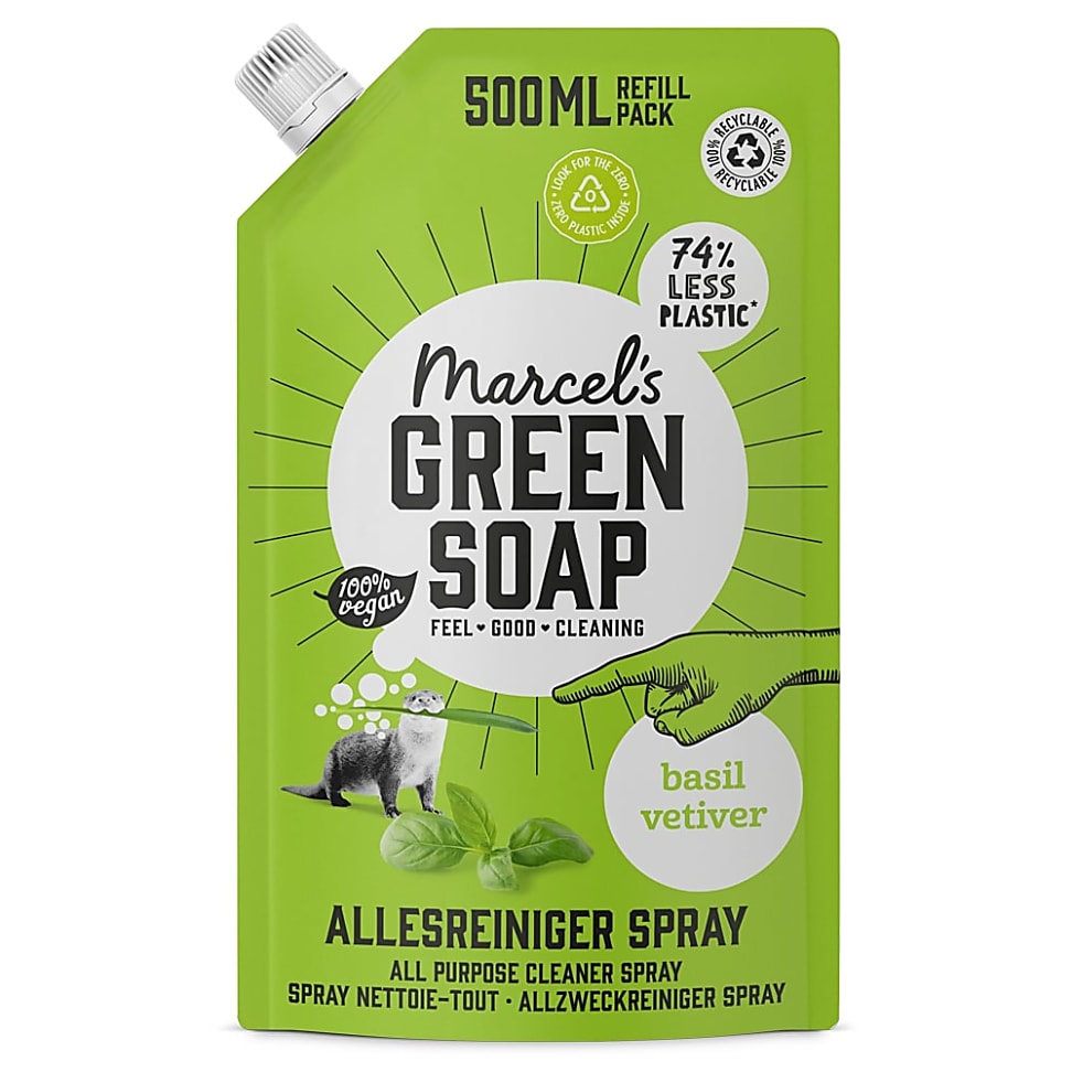 Marcel's Green Soap All Purpose Cleaner Spray Basil & Vetiver - Refill