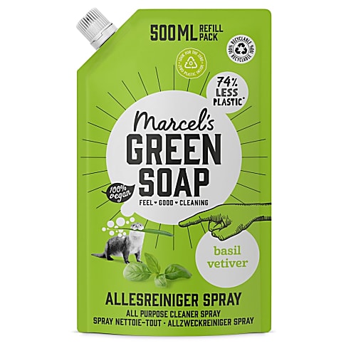 Marcel's Green Soap All Purpose Cleaner Spray Basil & Vetiver - Refill