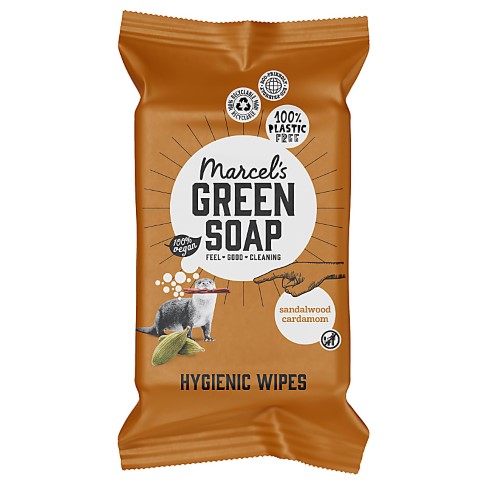 Marcel's Green Soap Cleaning Wipes Sandalwood & Cardemom