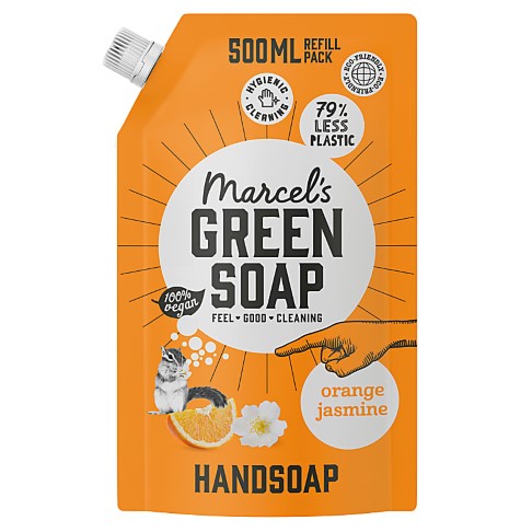 Marcel’s Green Soap Hand Soap Orange & Jasmine 500ml Refills