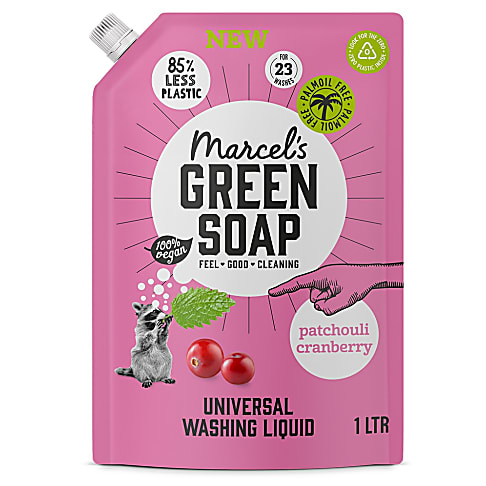 Marcel's Green Soap Laundry Liquid Refill Patchouli & Cranberry