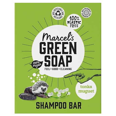 Marcel's Green Soap Shampoo Bar Tonka & Muguet